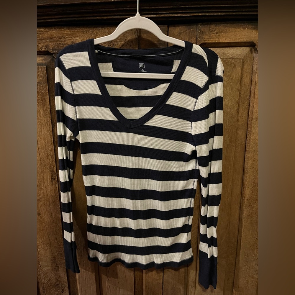 Gap Navy and White Long-sleeve Thermal